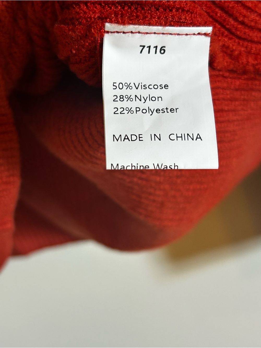 Brick Red Zip-Up Ribbed Sweater - Picture 3 of 6